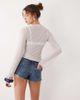 Weekday Weekday low waist denim hot pant shorts in blue - 3