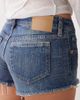 Weekday Weekday low waist denim hot pant shorts in blue - 4