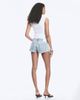 Weekday Weekday low waist denim micro shorts in light blue - 4