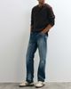 Weekday Weekday low waist straight leg jeans in faded blue wash - 1