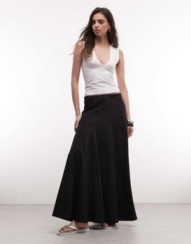Weekday Weekday maxi skirt in black pinstripe