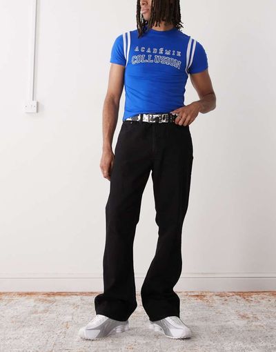 Weekday Weekday Mercury relaxed bootcut flare jeans in black