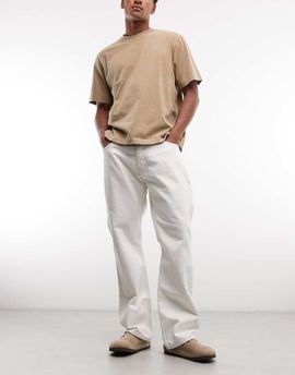 Weekday Weekday Meteor low rise relaxed fit jeans in dirty white