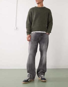 Weekday Weekday Meteor low rise relaxed straight leg jeans in dusky black