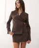 Weekday Weekday mini skirt in brown stripe - part of a set - 2