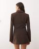 Weekday Weekday mini skirt in brown stripe - part of a set - 3