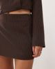 Weekday Weekday mini skirt in brown stripe - part of a set - 4