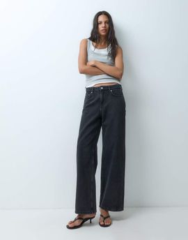 Weekday Weekday Missy low waist baggy fit jeans in black wash