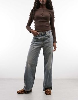 Weekday Weekday Missy low waist baggy fit jeans in faded dark-blue wash