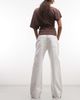 Weekday Weekday Missy low waist loose fit jeans in off white - 3