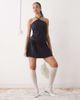Weekday Weekday mix & match pleated mini skirt in navy pinstripe - 1
