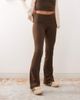 Weekday Weekday mix and match seamless stretch flared yoga leggings in dark brown - 2