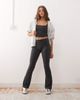 Weekday Weekday mix and match seamless stretch flared yoga leggings in dark gray - 1