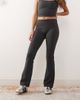 Weekday Weekday mix and match seamless stretch flared yoga leggings in dark gray - 2