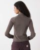 Weekday Weekday mock neck zip through long sleeve top in washed gray - 2