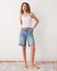 Weekday Weekday Monterey denim shorts in mid blue wash - 1