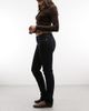 Weekday Weekday Neptune mid waist straight leg jeans in dark blue - 1