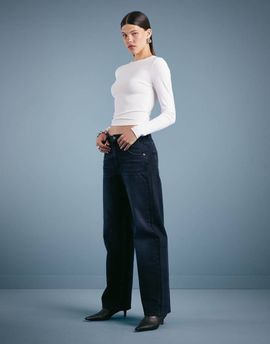 Weekday Weekday Nova low waist slim fit bootcut jeans in dark blue