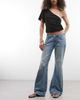Weekday Weekday Nova low waist slim flared jeans in blue wash - 1