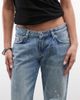 Weekday Weekday Nova low waist slim flared jeans in blue wash - 4