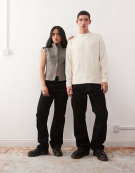 Weekday Weekday Orbit Unisex mid waist straight leg jeans in black