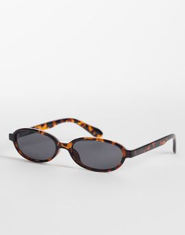 Weekday Weekday oval sunglasses with black lense in tortoiseshell-Brown
