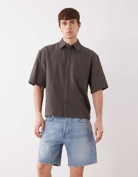Weekday Weekday oversized denim shorts in light blue wash