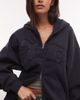 Weekday Weekday oversized hoodie with embroidery detail in dark blue - 3