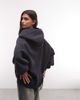 Weekday Weekday oversized hoodie with embroidery detail in dark blue - 4