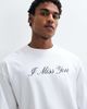 Weekday Weekday oversized long sleeve t-shirt with I miss you graphic in white - 1