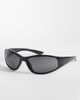 Weekday Weekday oversized racer sunglasses in black with black lense - 1