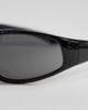 Weekday Weekday oversized racer sunglasses in black with black lense - 2