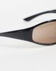 Weekday Weekday oversized racer sunglasses in black with brown lenses - 2