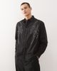 Weekday Weekday oversized shirt with silver embroidery in black - part of a set - 1