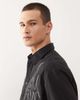 Weekday Weekday oversized shirt with silver embroidery in black - part of a set - 4