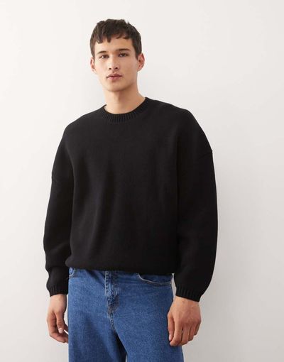 Weekday Weekday oversized sweater in black