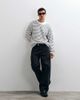 Weekday Weekday oversized sweater in off-white and black stripes - 2