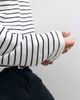 Weekday Weekday oversized sweater in off-white and black stripes - 3