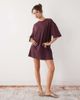 Weekday Weekday oversized T-shirt dress in burgundy exclusive to ASOS-Red - 1