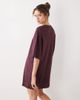 Weekday Weekday oversized T-shirt dress in burgundy exclusive to ASOS-Red - 4