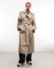 Weekday Weekday oversized trench coat in beige-Brown - 1