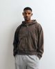 Weekday Weekday oversized zip hoodie with Virtual Mission graphic embroidery in brown - 1