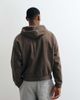 Weekday Weekday oversized zip hoodie with Virtual Mission graphic embroidery in brown - 4
