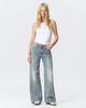 Weekday Weekday Paz mid waist wide leg jeans in washed blue - 1