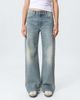 Weekday Weekday Paz mid waist wide leg jeans in washed blue - 2