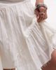 Weekday Weekday pleated asymmetric cut midi skirt in off-white - 3