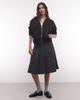 Weekday Weekday pleated midi skirt with side zip in black - 1
