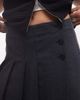Weekday Weekday pleated midi skirt with side zip in black - 2