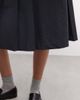 Weekday Weekday pleated midi skirt with side zip in black - 4
