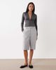 Weekday Weekday plunge long sleeve top in dark gray exclusive to ASOS - 2